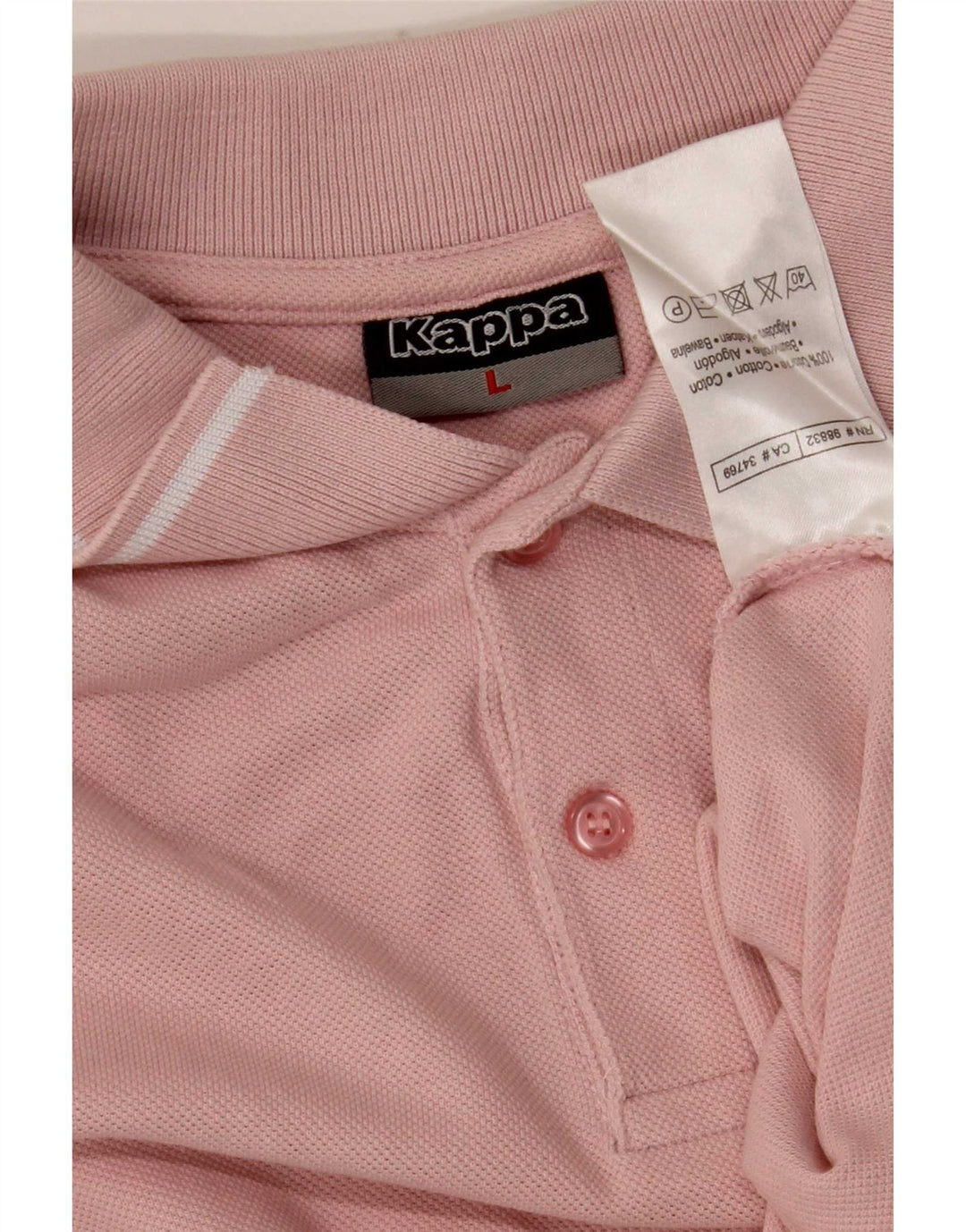 Tricou polo pentru bărbați Kappa, bumbac roz mare