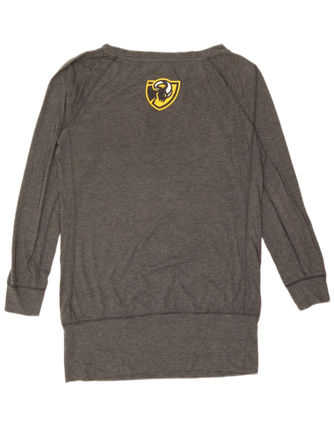 Top grafic NIKE VCU Rams pentru femei cu mânecă lungă UK 16, mare, gri, poliester