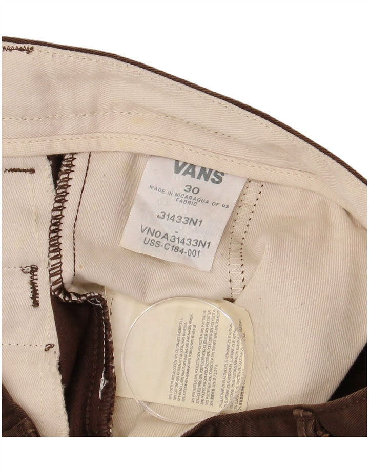 Pantaloni chino drepți pentru femei VANS L30 L30 bumbac maro