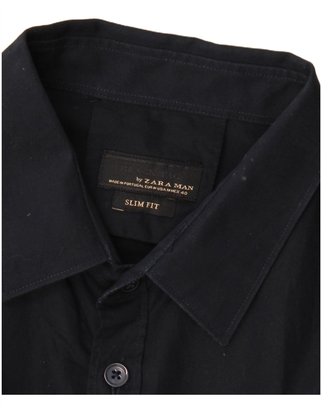 Cămașă ZARA Slim Fit pentru bărbați, albastru bleumarin mediu