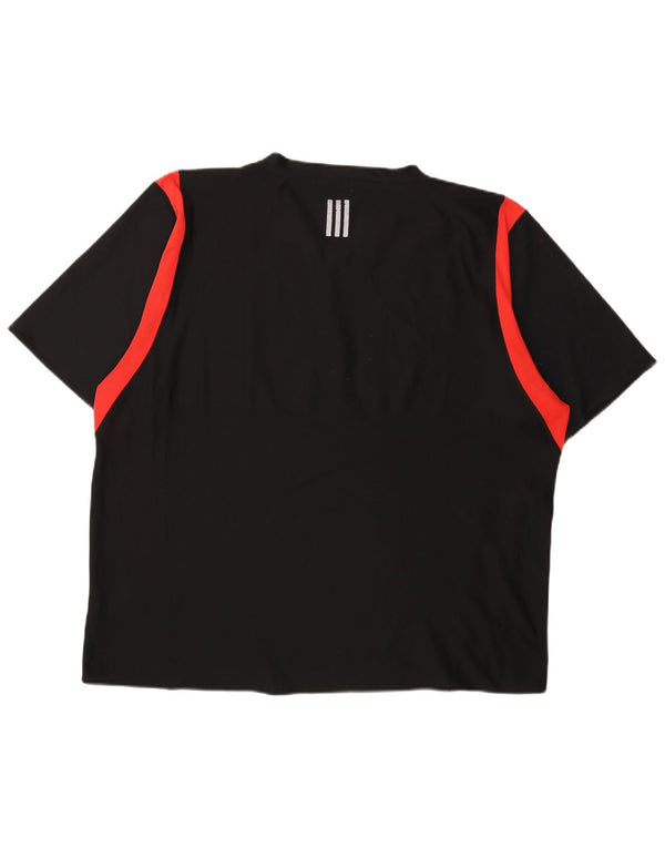 Tricou ADIDAS Climacool pentru bărbați Top 2XL, negru, poliester color bloc