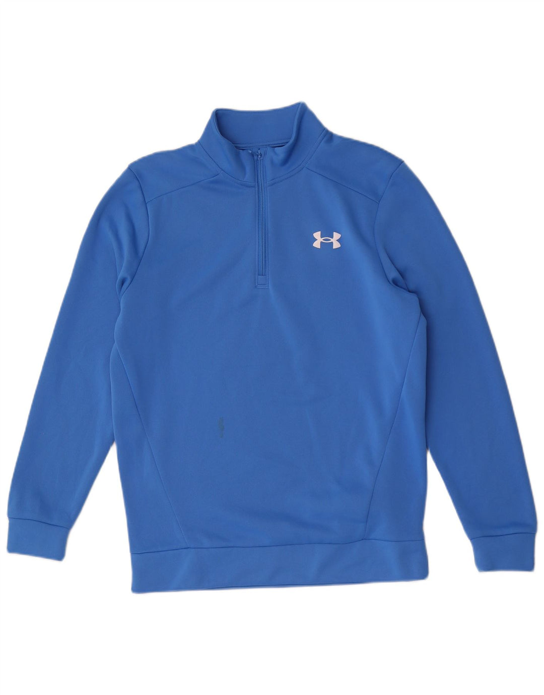 Pulover Under Armour pentru bărbați, cu fermoar, cu gât, poliester mic, albastru