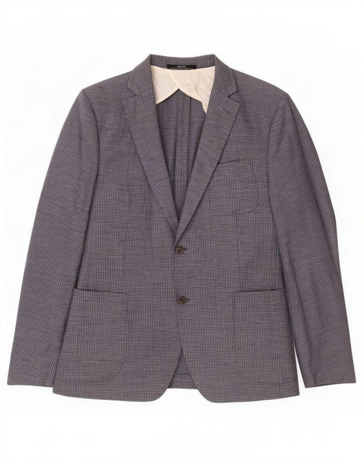Sacou Joop pentru bărbați, cu 2 nasturi, slim, IT 54 2XL, lână vichy albastră