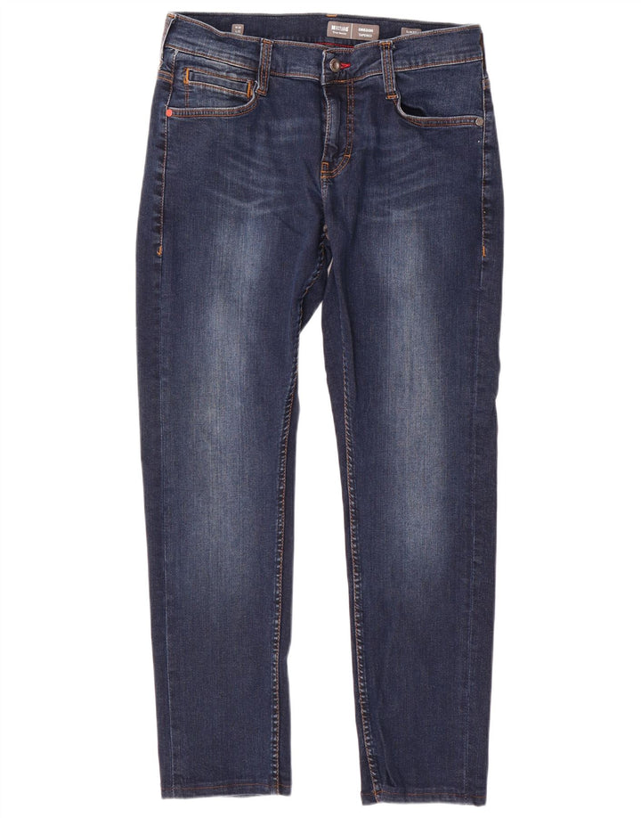 MUSTANG Womens Oregon Slim Fit Tapered Jeans W30 L29 Navy Blue