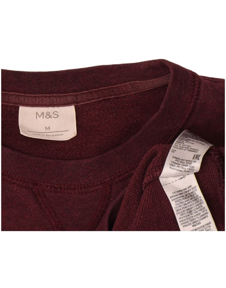 Pulover pentru damă Marks & Spencer Pulover UK 14 Bumbac Burgundy mediu