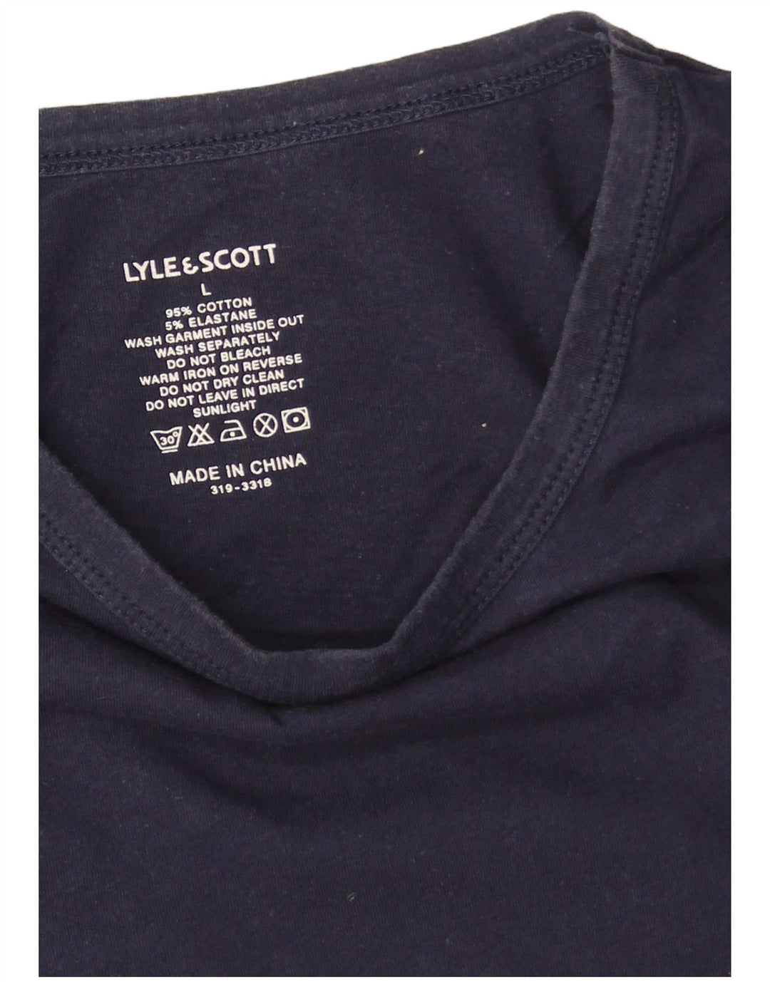 Tricou pentru bărbați Lyle & Scott Top mare din bumbac bleumarin