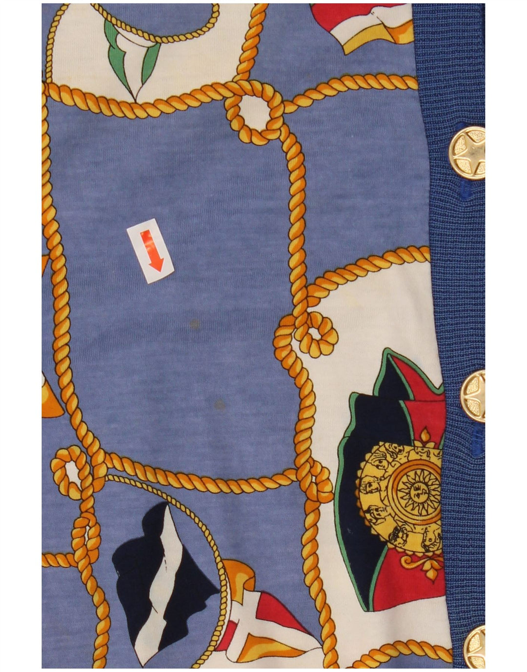 Cardigan cu mânecă scurtă cu model abstract pentru femei Ennedi IT 46 Large Blue