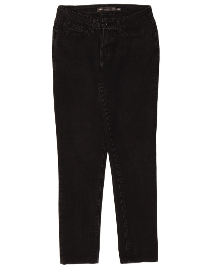 Blugi skinny Levi's Bold Curve pentru femei cu talie medie US 8 Medium W28 L28 Negri