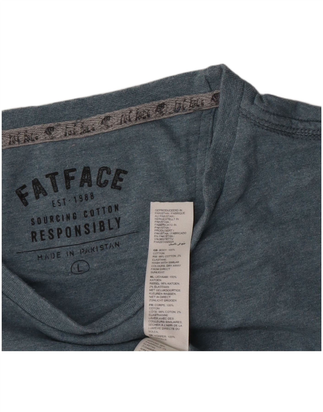 Tricou pentru bărbați Fat Face Top mare din bumbac verde