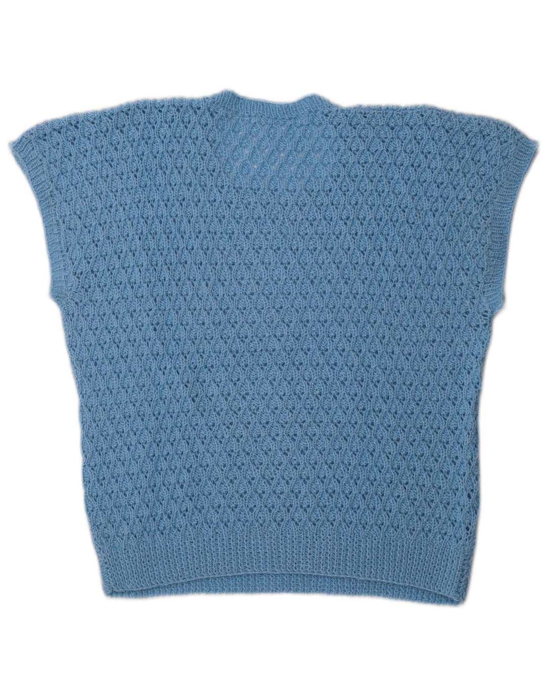 VINTAGE Femei Vest Tank Top UK 14 Medium Blue