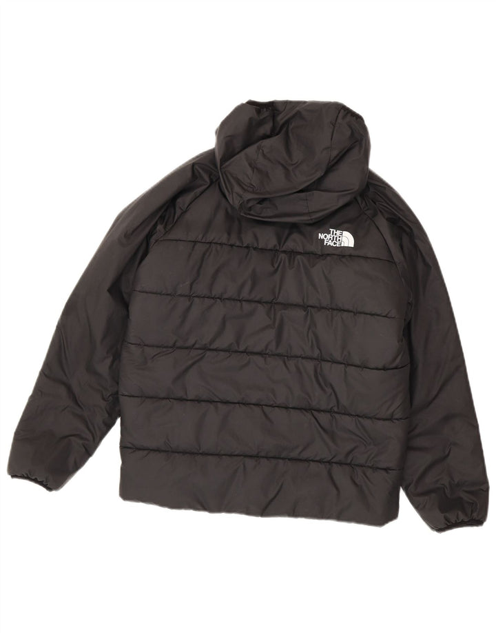 Jachetă căptușită reversibilă cu glugă The North Face pentru băieți 11-12 ani, gri