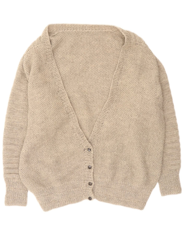 Pulover cardigan supradimensionat vintage pentru femei UK 16 mare gri