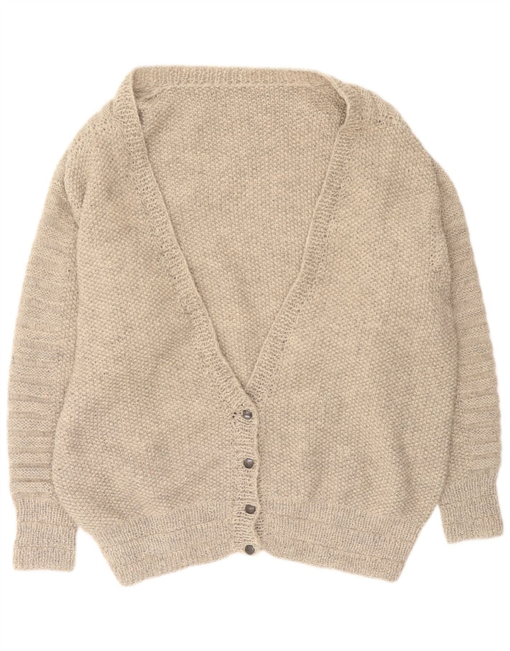 Pulover cardigan supradimensionat vintage pentru femei UK 16 mare gri