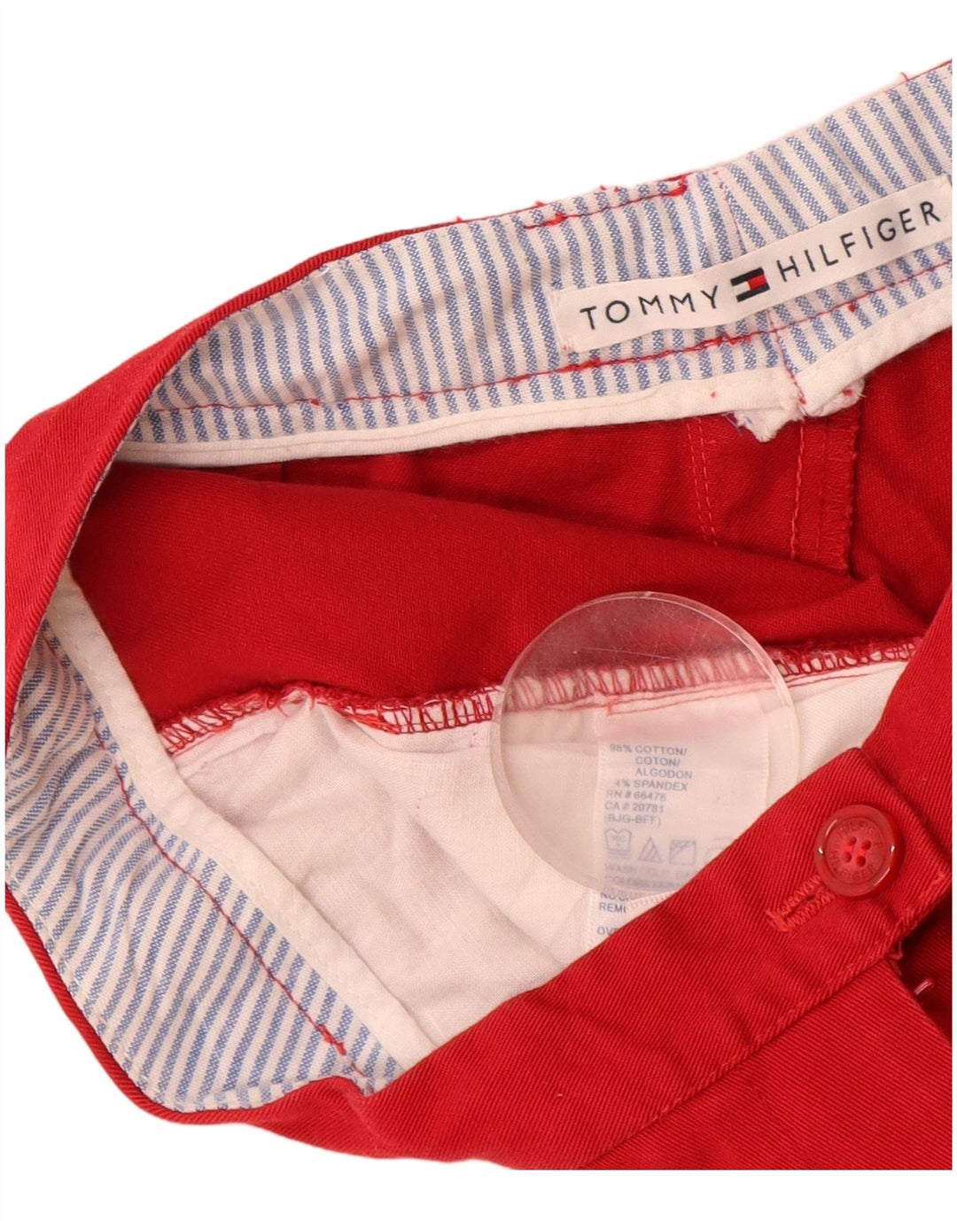 TOMMY HILFIGER Pantaloni casual drepti pentru femei W25 L27 bumbac roșu