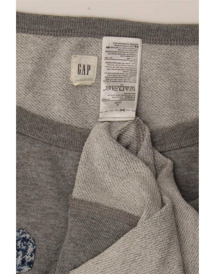 Pulover supradimensionat pentru femei Gap, cu grafic, UK 10, bumbac, gri mic