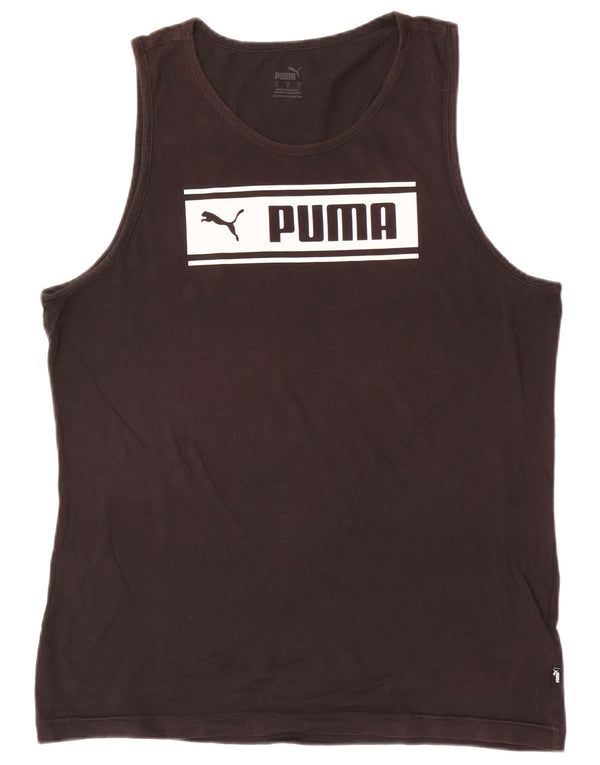 Pulover Puma pentru bărbați, bumbac mare, negru