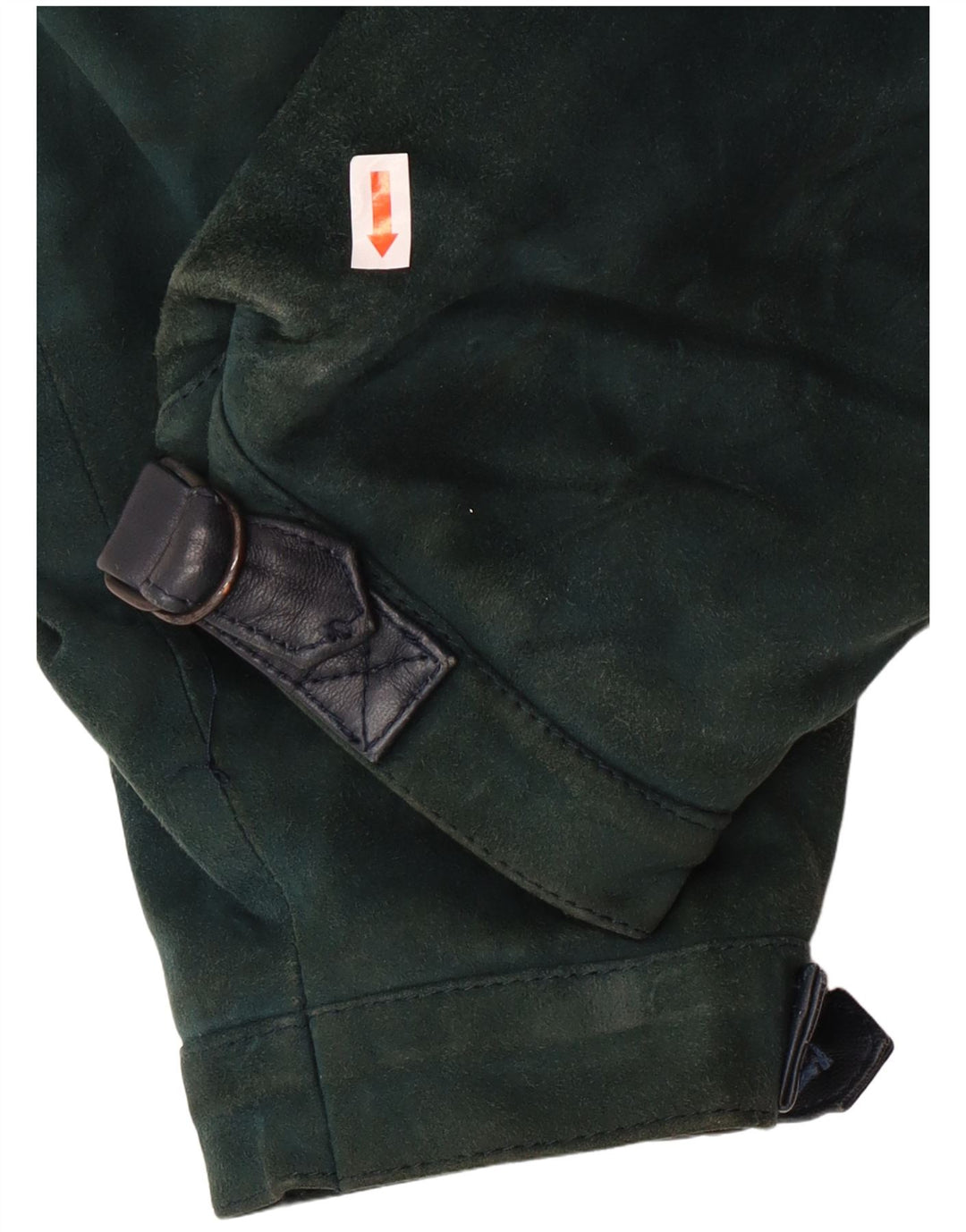 Jachetă de piele crop VINTAGE pentru femei UK 6 XS bleumarin