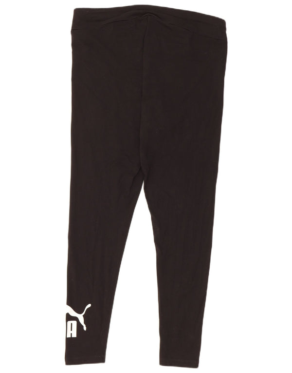Puma Womens Graphic Leggings UK 18 XL Black Cotton