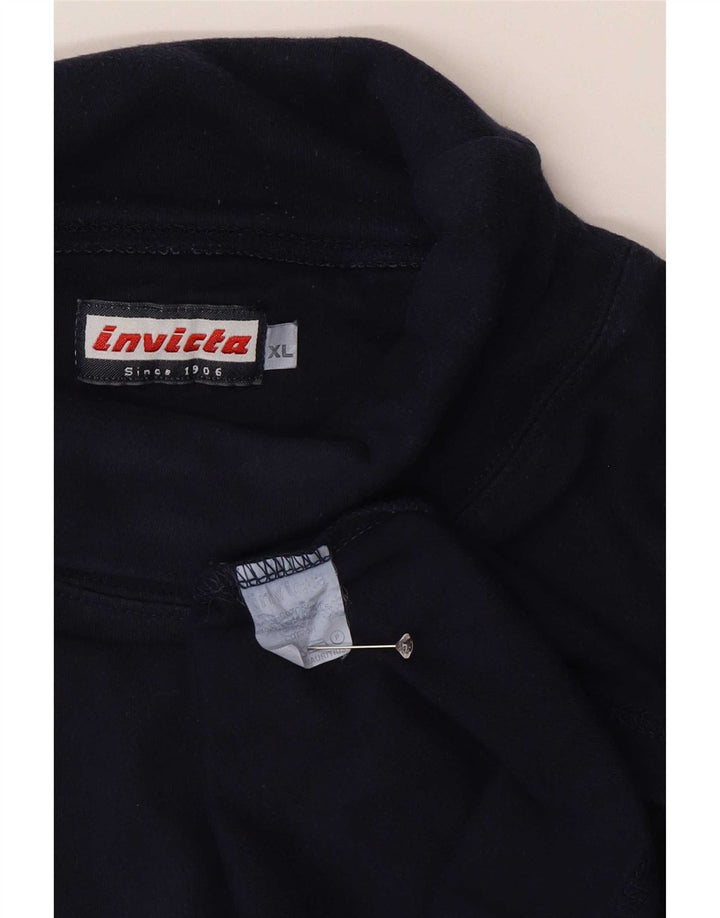 Tricou Invicta pentru bărbați, cu gât rulat, cu mânecă lungă, XL, bumbac bleumarin