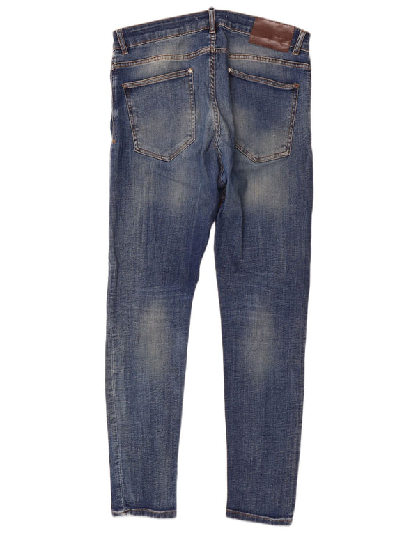 Blugi skinny pentru bărbați Zara EU 46 XL W36 L31 Albastru