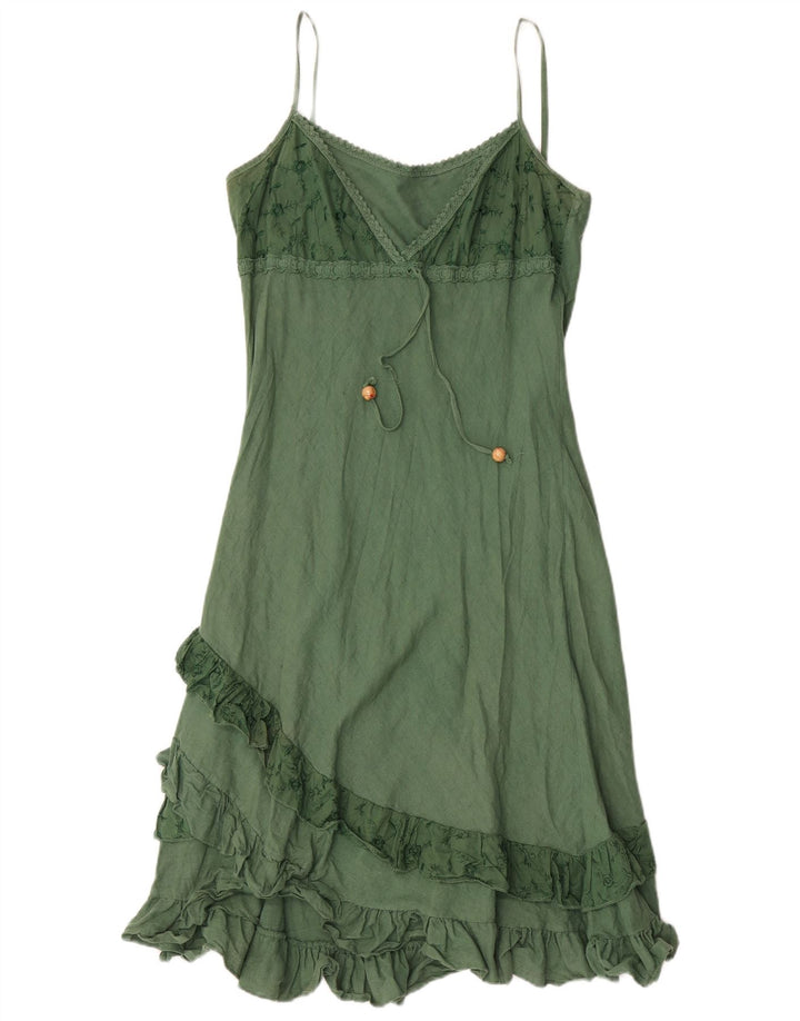 Rochie de soare vintage pentru femei UK 8 Small Green