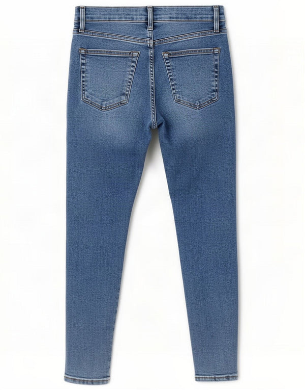 Topshop Blugi Jamie Skinny pentru femei UK 10 Small W27 L30 Blue Bumbac