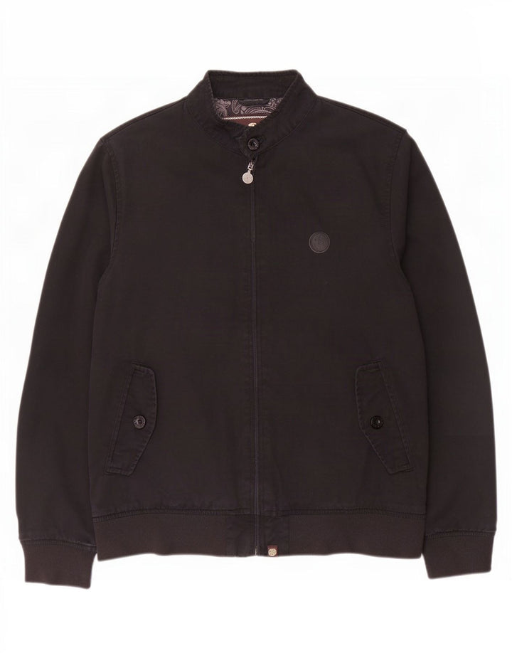 Jachetă Bomber Pretty Green pentru bărbați UK 40, mare, negru, bumbac