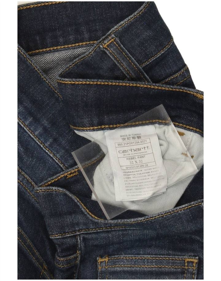 Blugi subțiri pentru bărbați Carhartt W32 L29 bumbac bleumarin
