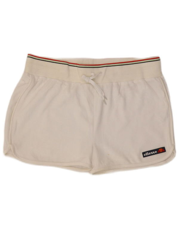 Pantaloni scurti sport Ellesse pentru femei UK 16, mari, alb, bumbac