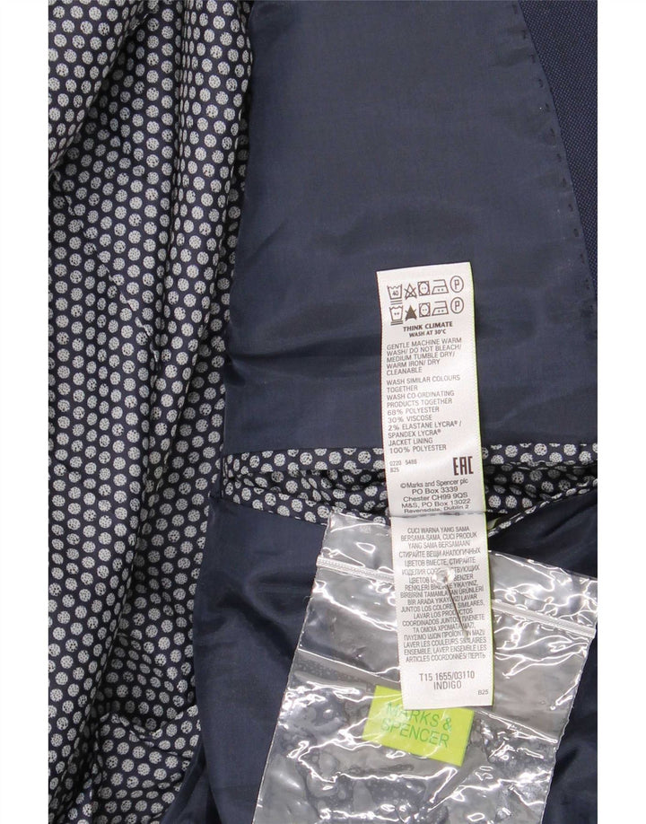 Jachetă pentru bărbați Marks & Spencer, cu 2 nasturi, UK 42 Poliester mare bleumarin