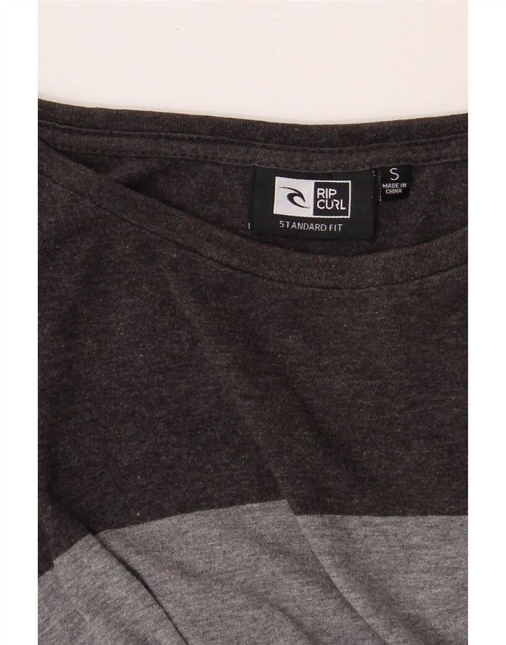 Tricou RIP CURL pentru bărbați, cu croiala standard, top mic, gri cu dungi