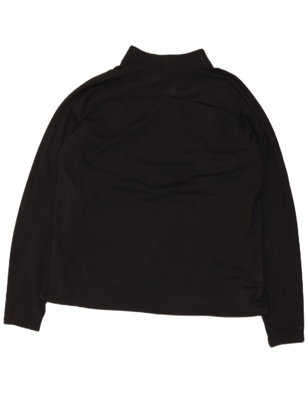 Top de trening Nike pentru bărbați Dri Fit, cu fermoar și gât, XL, negru, color block