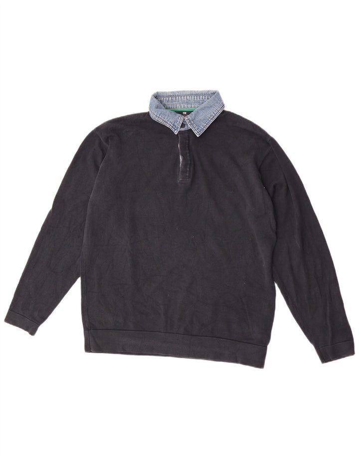 Pulover pentru bărbați Marks & Spencer, Blue Harbour, cu gât polo, mijlociu, bleumarin