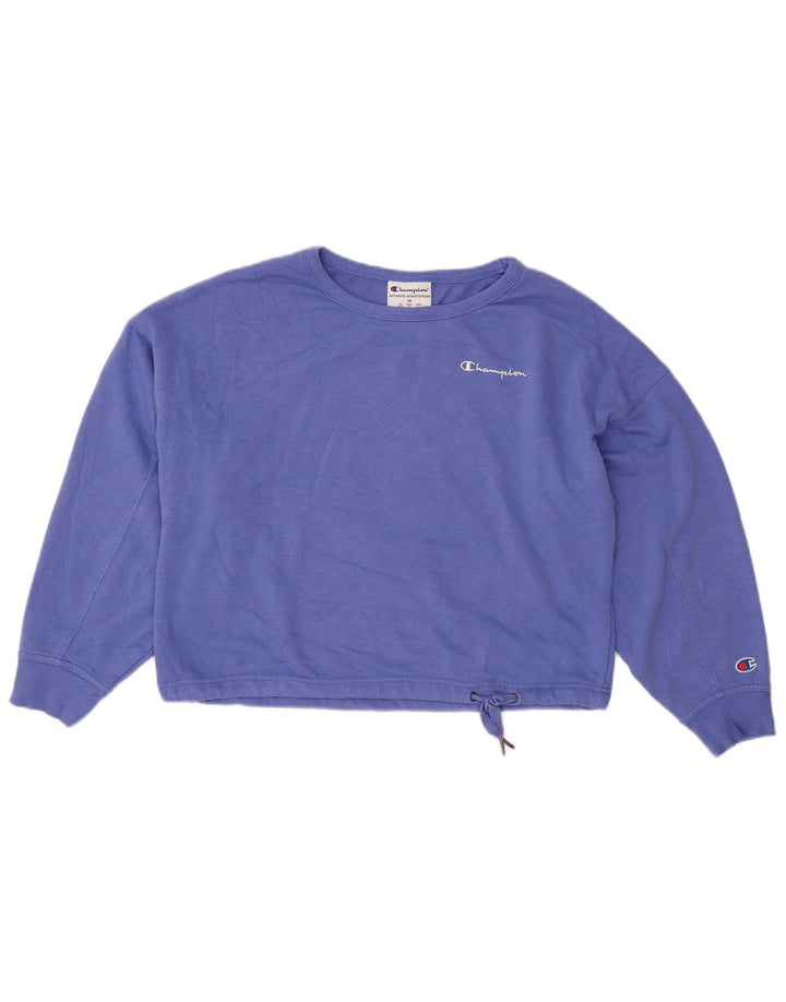 Pulover pentru damă CHAMPION Crop Oversized Pulover UK 14 Medium Blue
