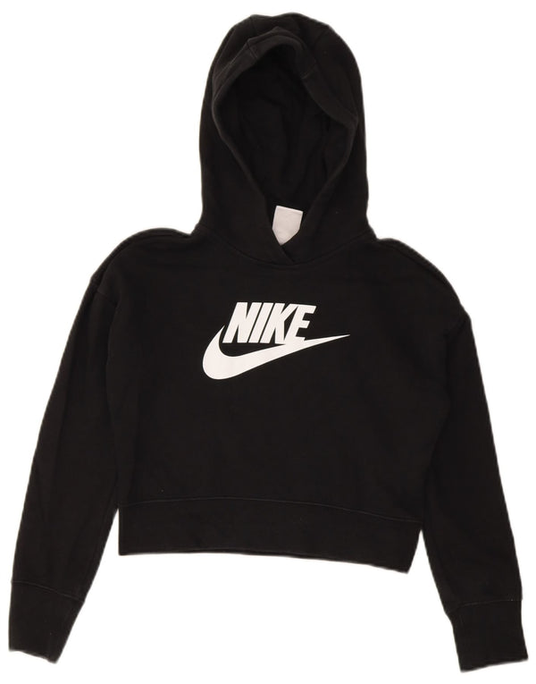 Jumper Nike Fete Graphic Crop Hoodie 10-11 ani Bumbac mediu negru