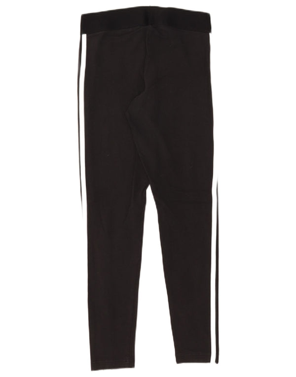 Leggings de damă Adidas cu ajustare regulată UK 8/10, bumbac negru mic