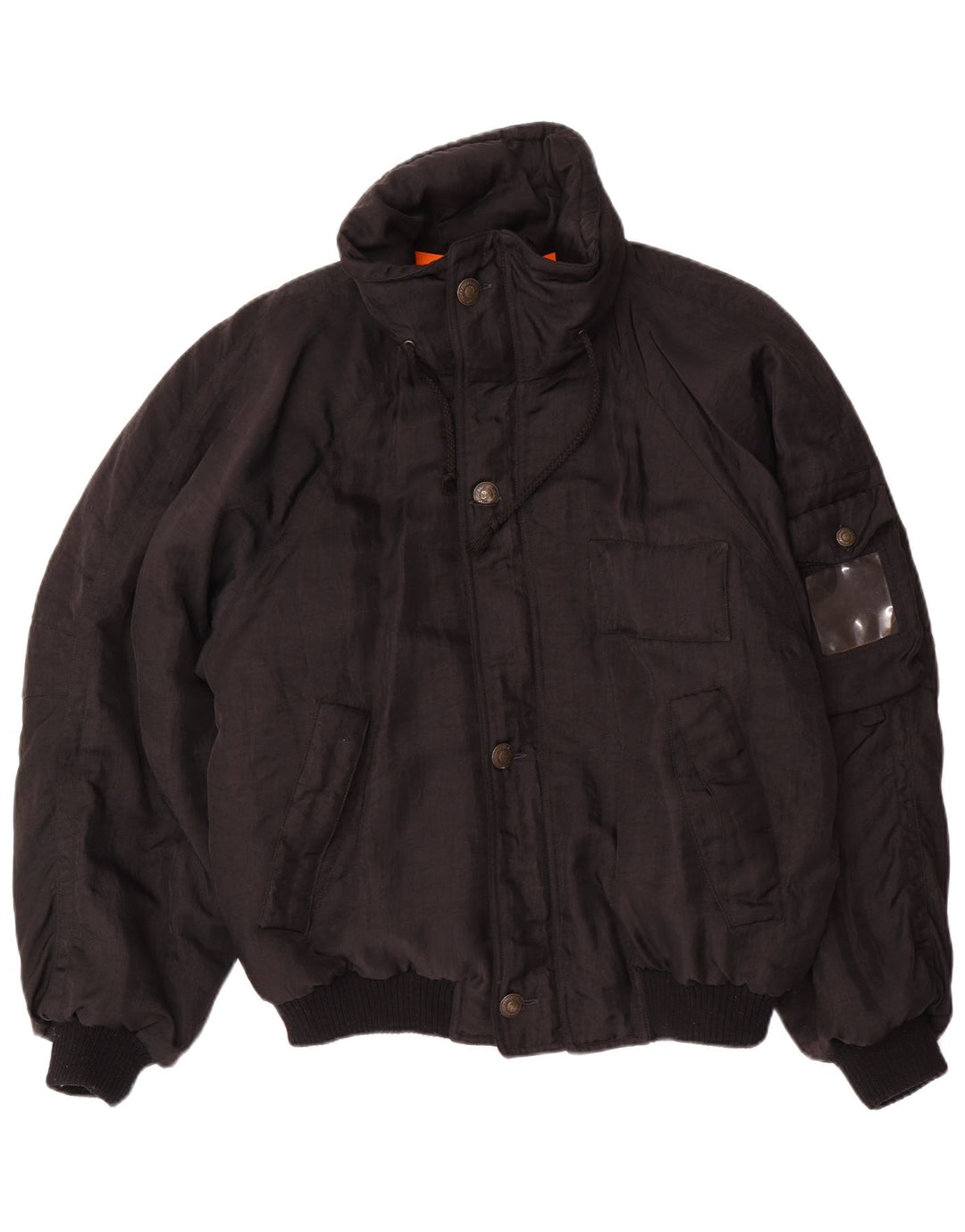 Jachetă căptușită vintage pentru bărbați, cu ajustare largi, UK 38 Medium Black