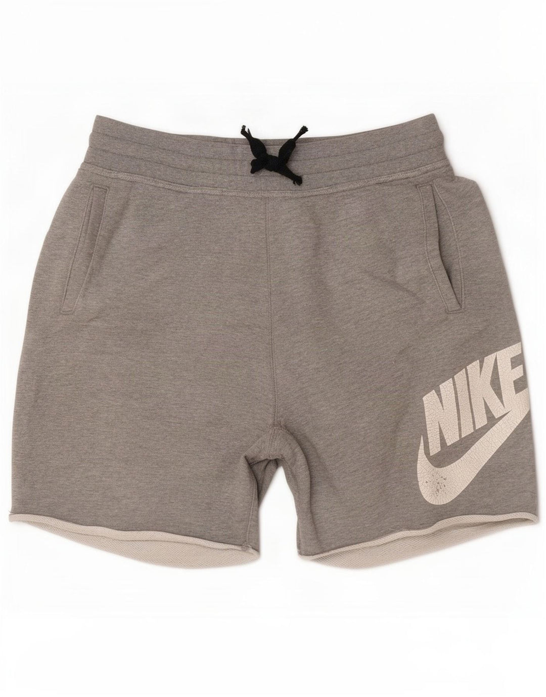 Pantaloni scurți sport grafic Nike pentru bărbați, bumbac, gri mediu