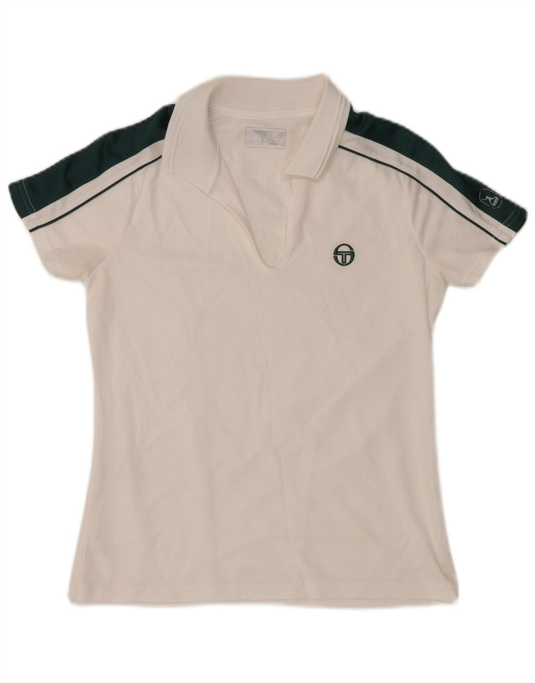 SERGIO TACCHINI Tricou polo pentru femei UK 12 Medium White Colorblock