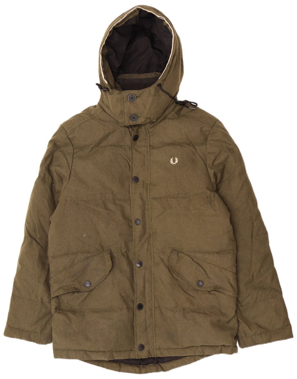 Jachetă căptușită cu glugă Fred Perry pentru bărbați UK 38 Medium Khaki