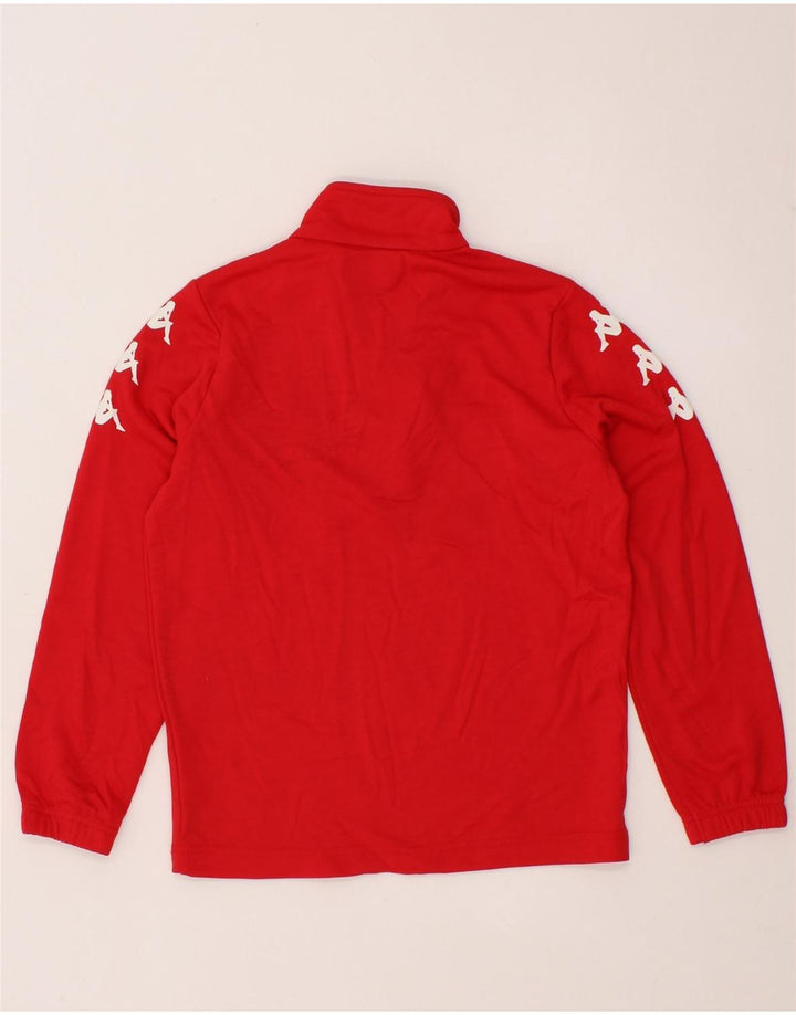 KAPPA Boys Graphic Zip Neck Pullover Tracksuit Top 9-10 Years Red Vintage Kappa and Second-Hand Kappa from Messina Hembry 