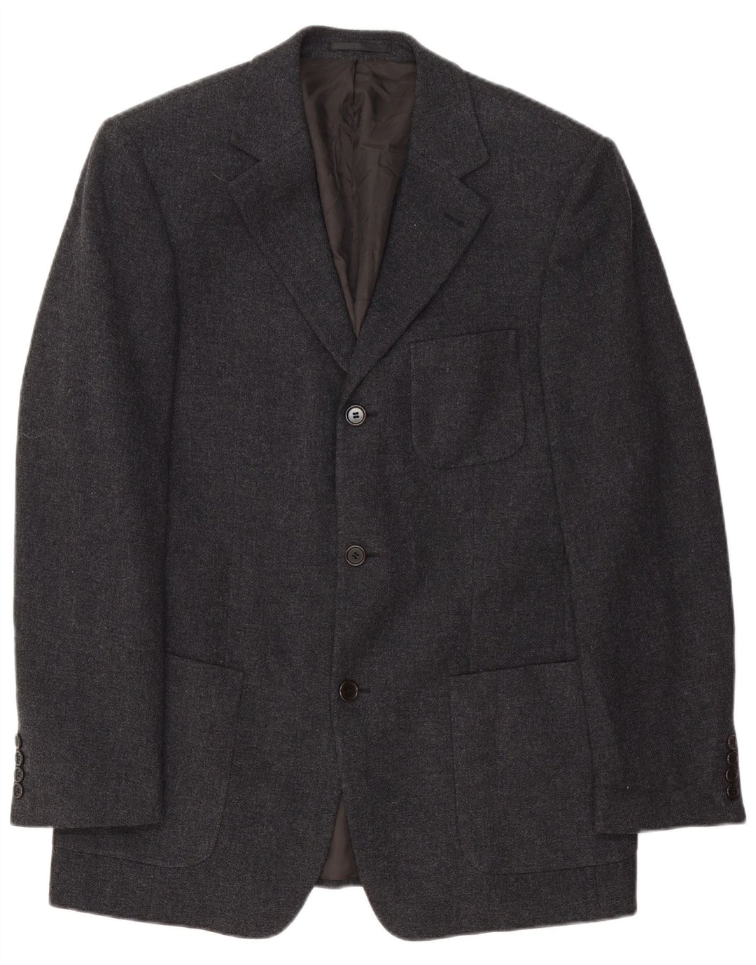 Jachetă pentru bărbați Hugo Boss cu 3 nasturi Mărimea 098 Lână virgină gri mediu