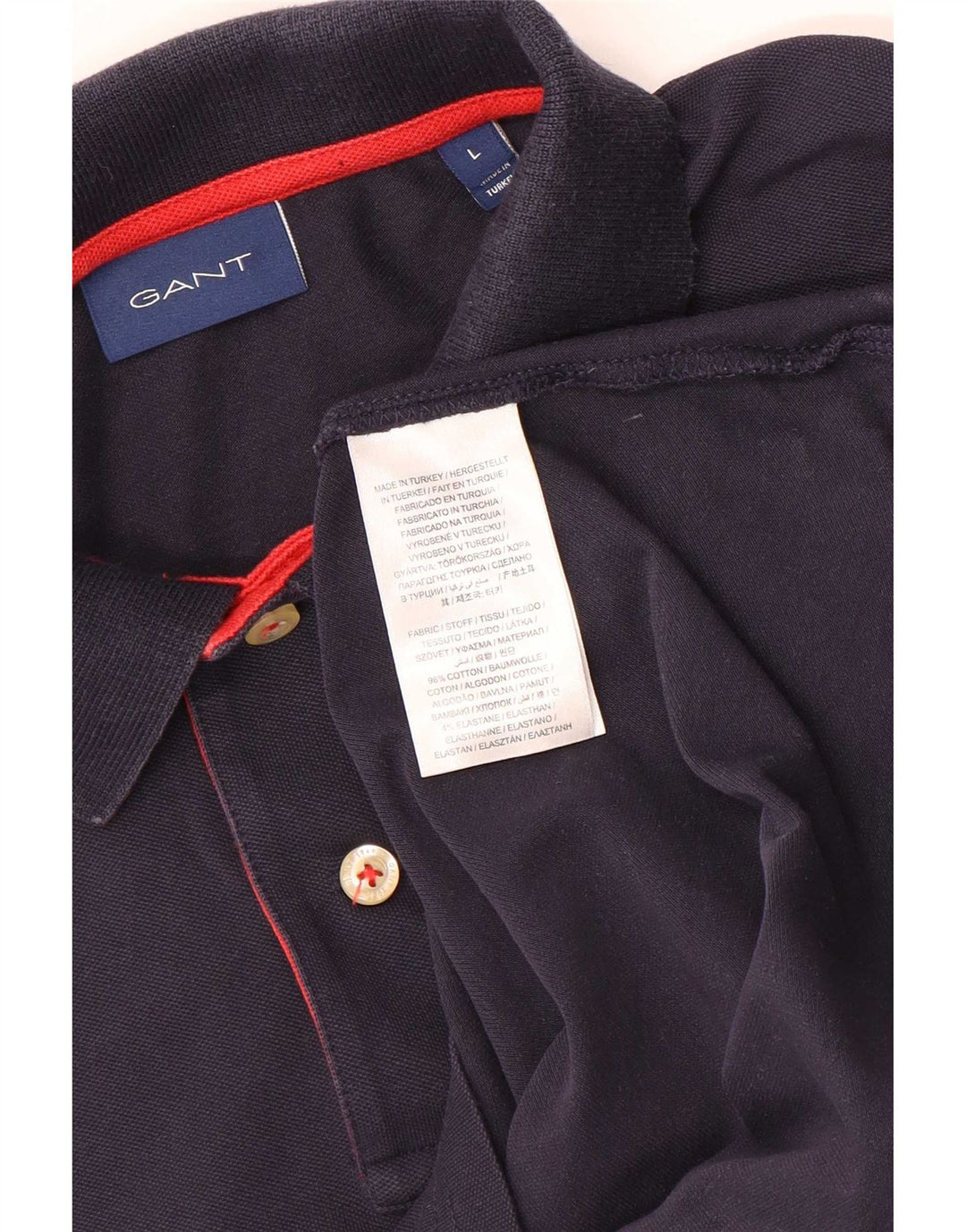 Tricou polo pentru bărbați Gant, mare, albastru bleumarin, bumbac
