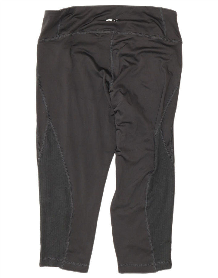 Leggings Capri Reebok pentru femei Marea Britanie 16/18 Poliester mare gri