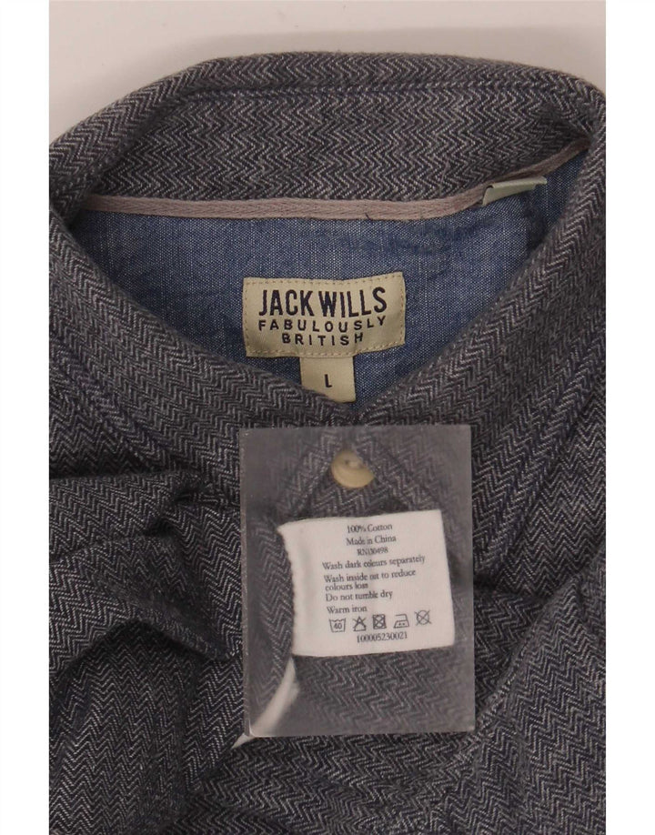 Cămașă Jack Wills pentru bărbați, mare, albastru, din bumbac