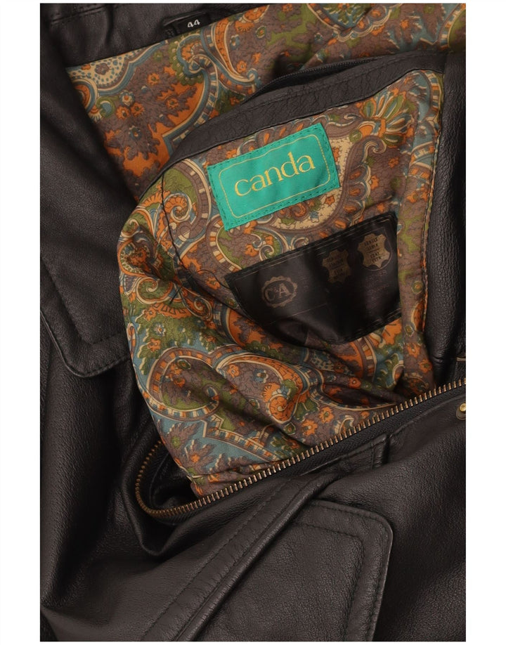 Jachetă de piele pentru bărbați CANDA UK 44 2XL Piele neagră