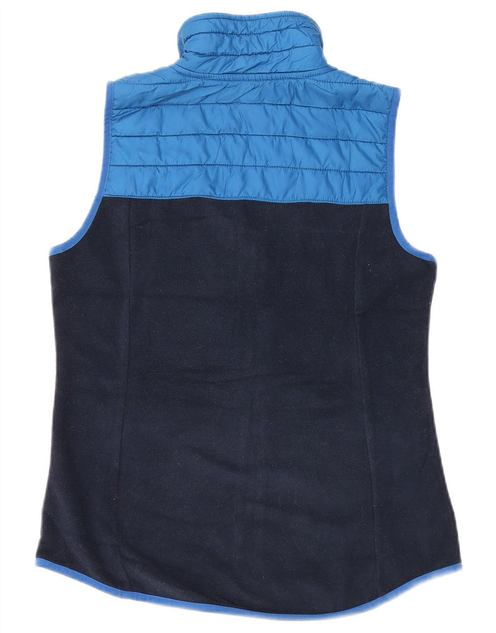 NAUTICA Gilet Fleece pentru Femei UK 10 Small Bleumarin Poliester Colorblock