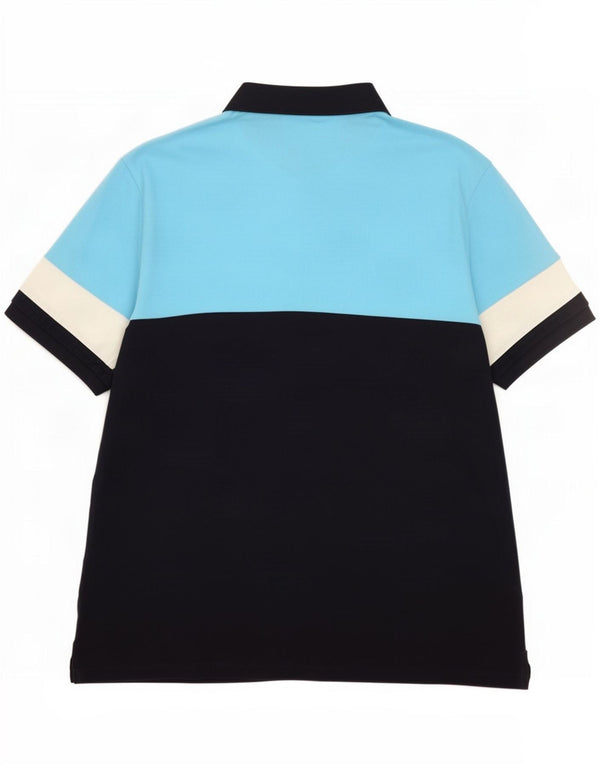 Tricou polo pentru bărbați Marks & Spencer, ediție limitată, XL, albastru, bumbac color bloc