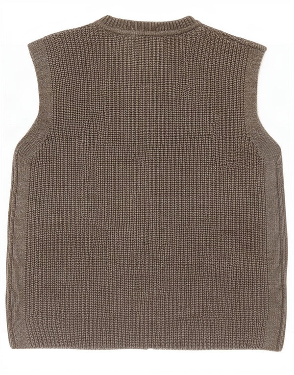 Pulover cardigan fără mâneci pentru femei Marks & Spencer UK 10 mic gri