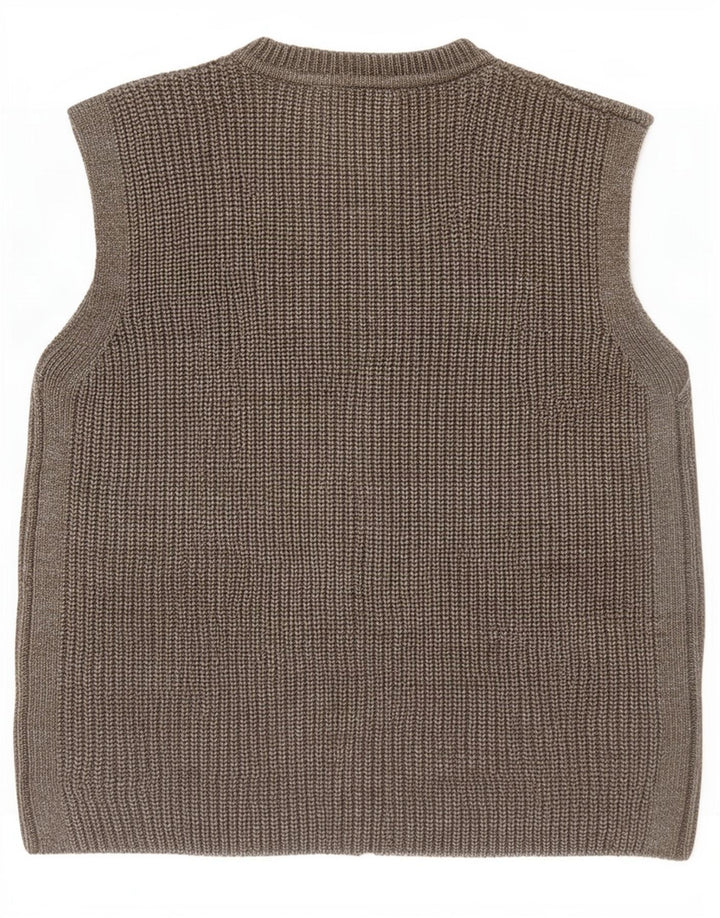 Pulover cardigan fără mâneci pentru femei Marks & Spencer UK 10 mic gri